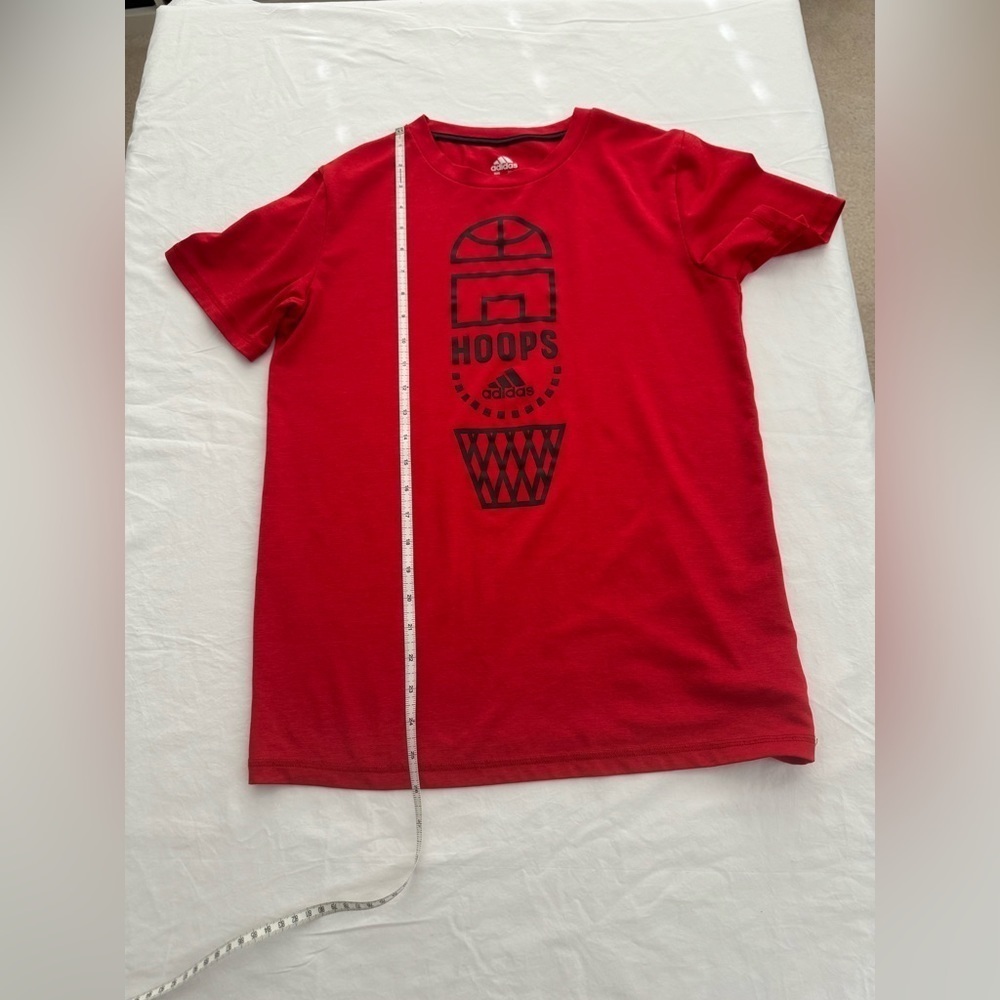 Adidas - Short Sleeve Tee - Boys Size L - Red